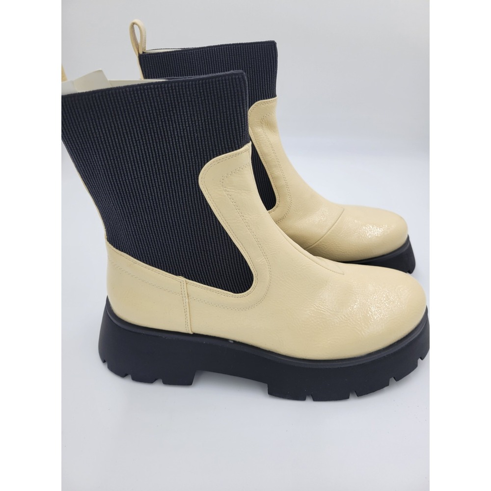 Circus By Sam Edelman Women's Boots Eggshell Patent Ankle‎ Boot Sz 10 (New) - Picture 2 of 9